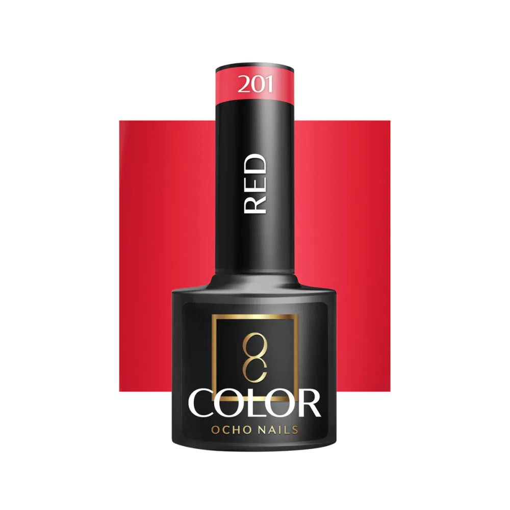 Cor Verniz Gel OCHO NAILS Hybrid red 201 -5 g