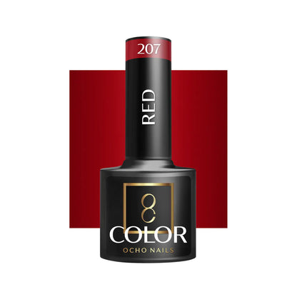 Cor Verniz Gel OCHO NAILS Hybrid nail polish red 207 -5 g