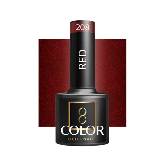 Cor Verniz Gel OCHO NAILS Hybrid  red 208 -5 g