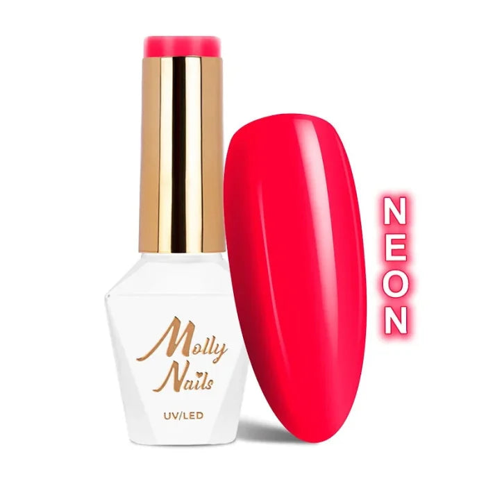 Cor verniiz gel Molly Lac Pinky Red 8 gr 76