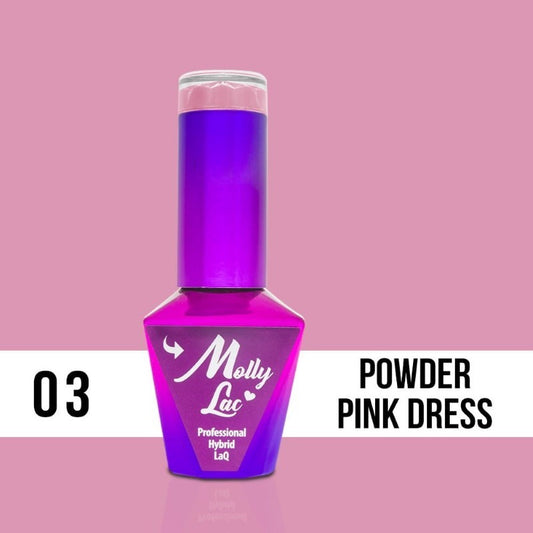 Verniz Gel Molly Lac Powder Pink Dress 10 ml 03
