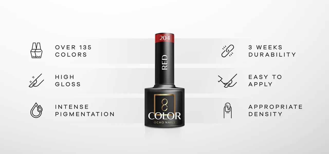 Cor Verniz gel OCHO NAILS Hybrid black 002 -5 g