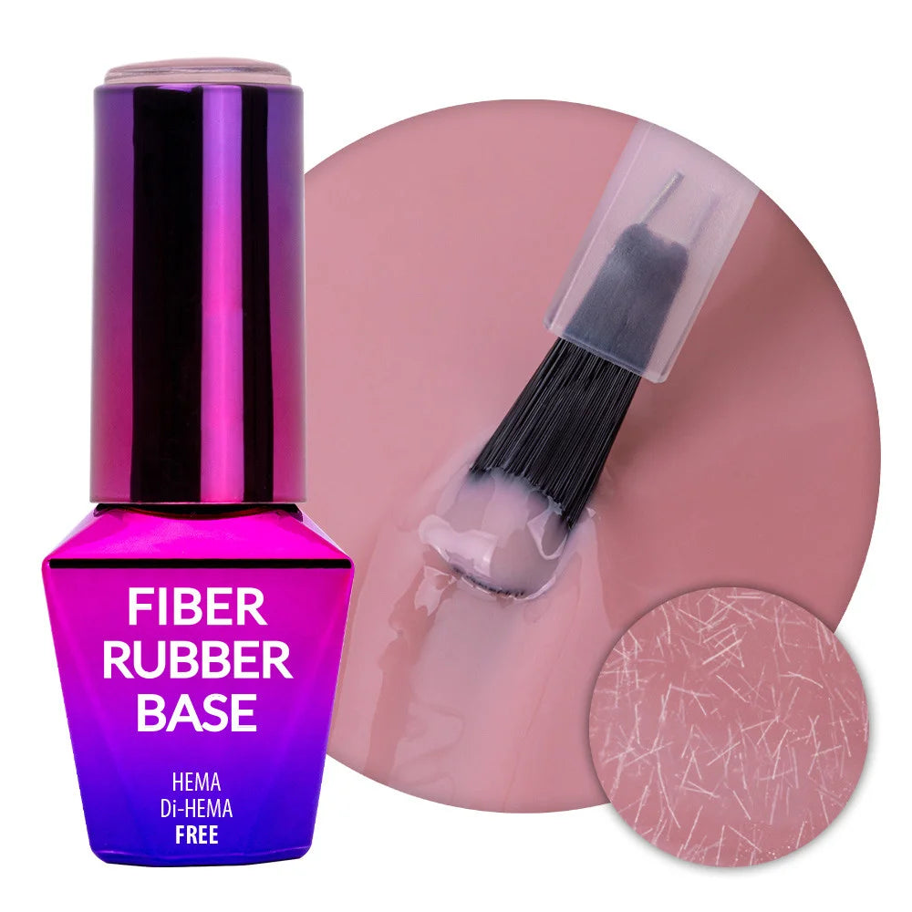 Base de borracha de fibra Molly Lac rosa esfumaçado Hema-Di Hema Free 10 ml.