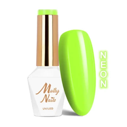 Cor verniz gel Molly Lac Neon Kiwi 8 gr. nº 078