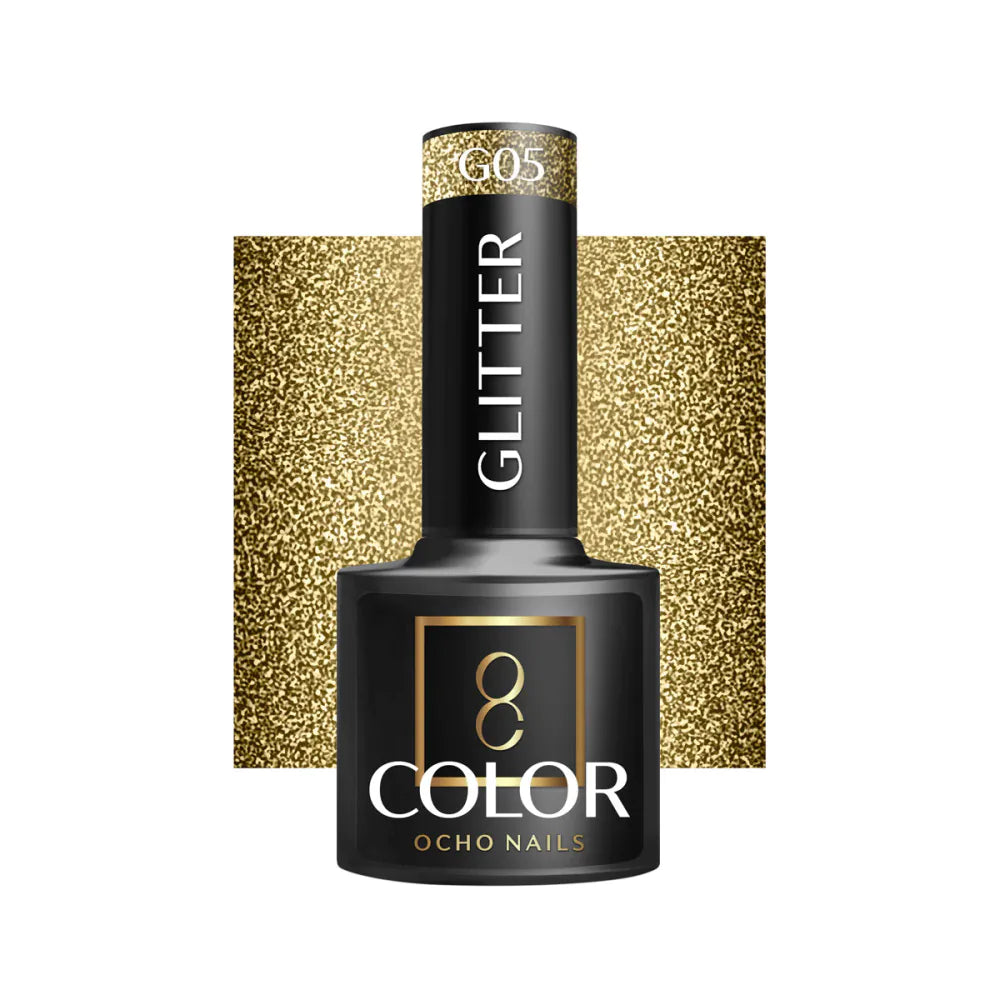 Cor Verniz Gel OCHO NAILS Hybrid glitter G05 -5 g