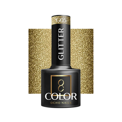 Cor Verniz Gel OCHO NAILS Hybrid glitter G05 -5 g