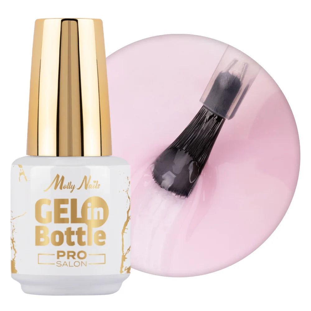 Gel Molly Lac em frasco, Faded Pink, profissional para salão, 15 g.
