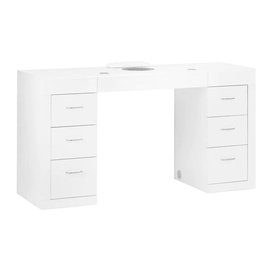 Mesa para manicure branca com aspirador