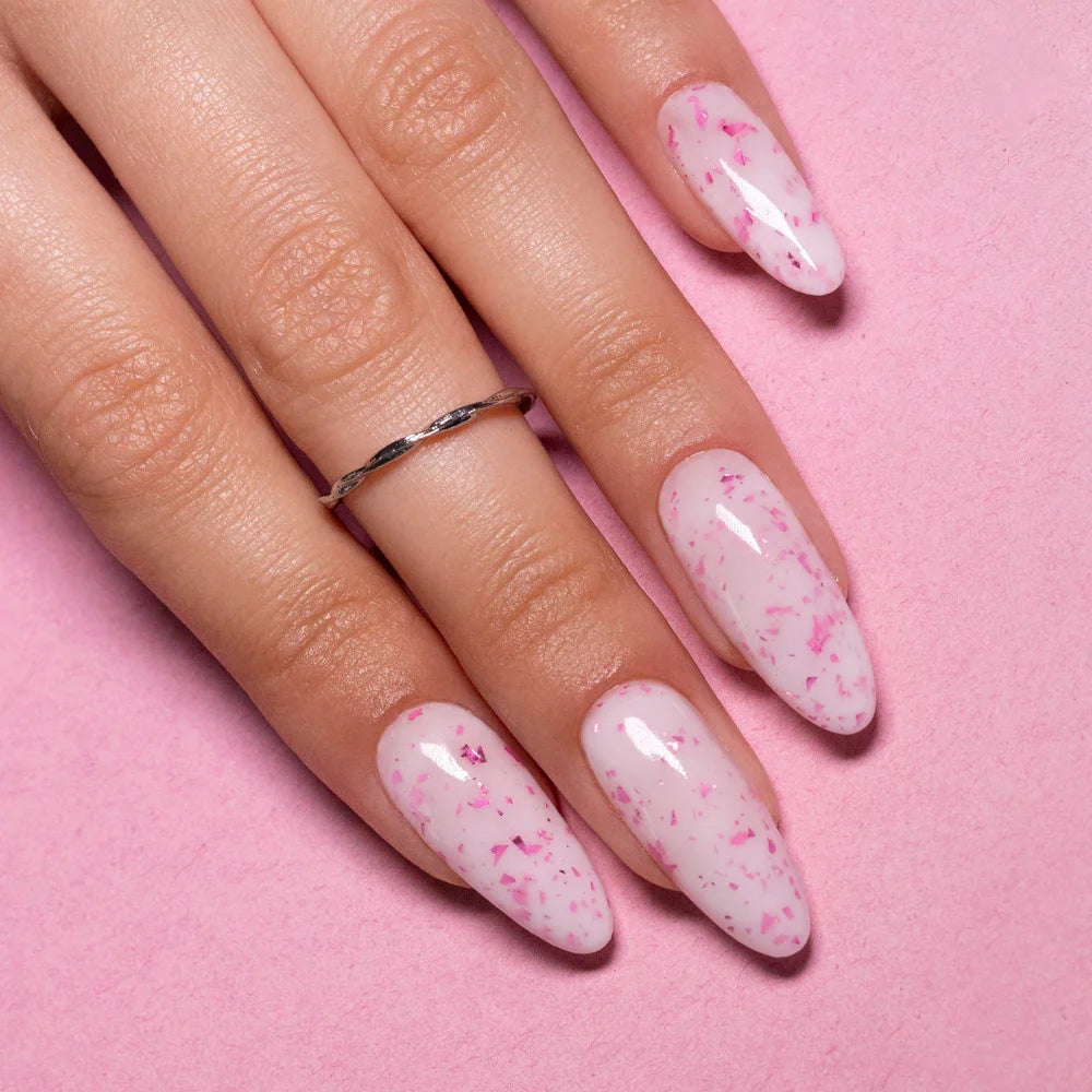 Molly Lac Base de Borracha em Flocos Milky Pink Sem Hema 10 ml.