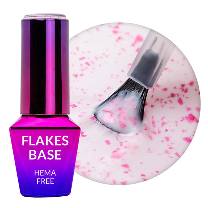 Molly Lac Base de Borracha em Flocos Milky Pink Sem Hema 10 ml.