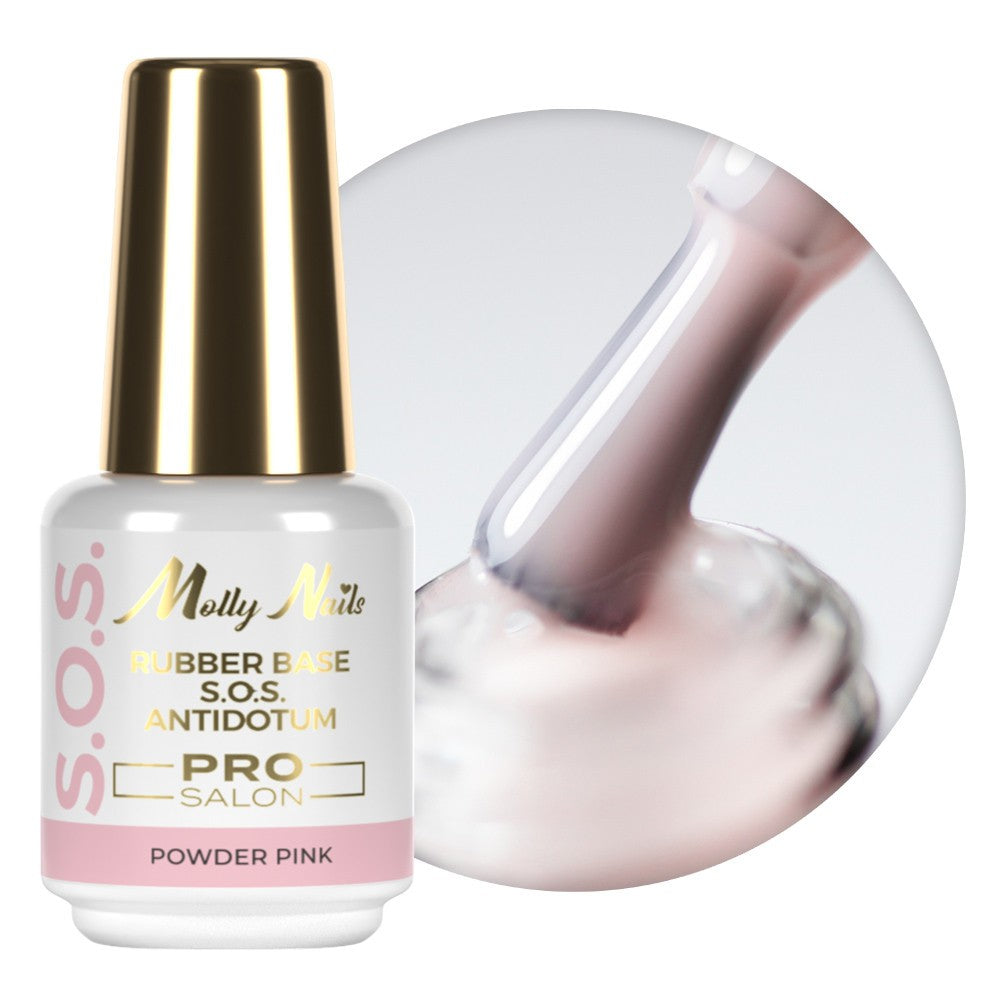 Base S.O.S Rubber Base Molly Nails  Powder Pink 15g