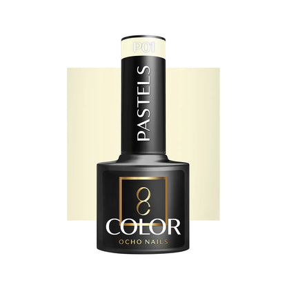 Verniz Gel híbrido OCHO NAILS em tons pastel P01 - 5 g