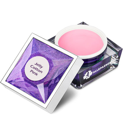 Gel de construção Algodão de geléia rosa Allepaznokcie HEMA/Di-HEMA Livre 50g
